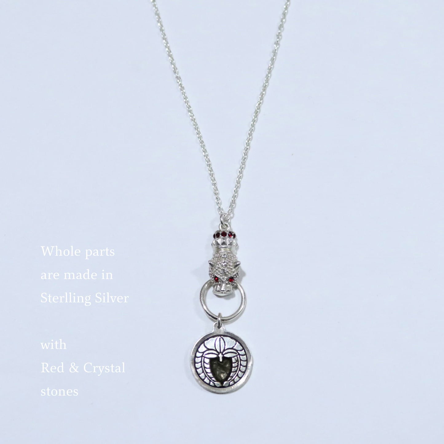 Kamon Jaguar Necklace - Weeping Wisteria in a circle
