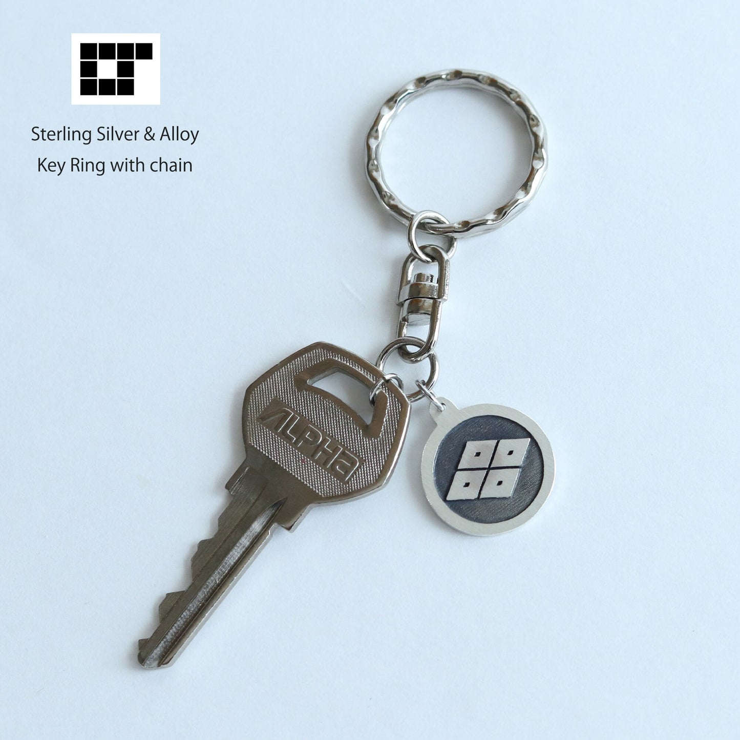 Key chain - Four-eyed Lozenge in a circle - 丸に四つ目菱