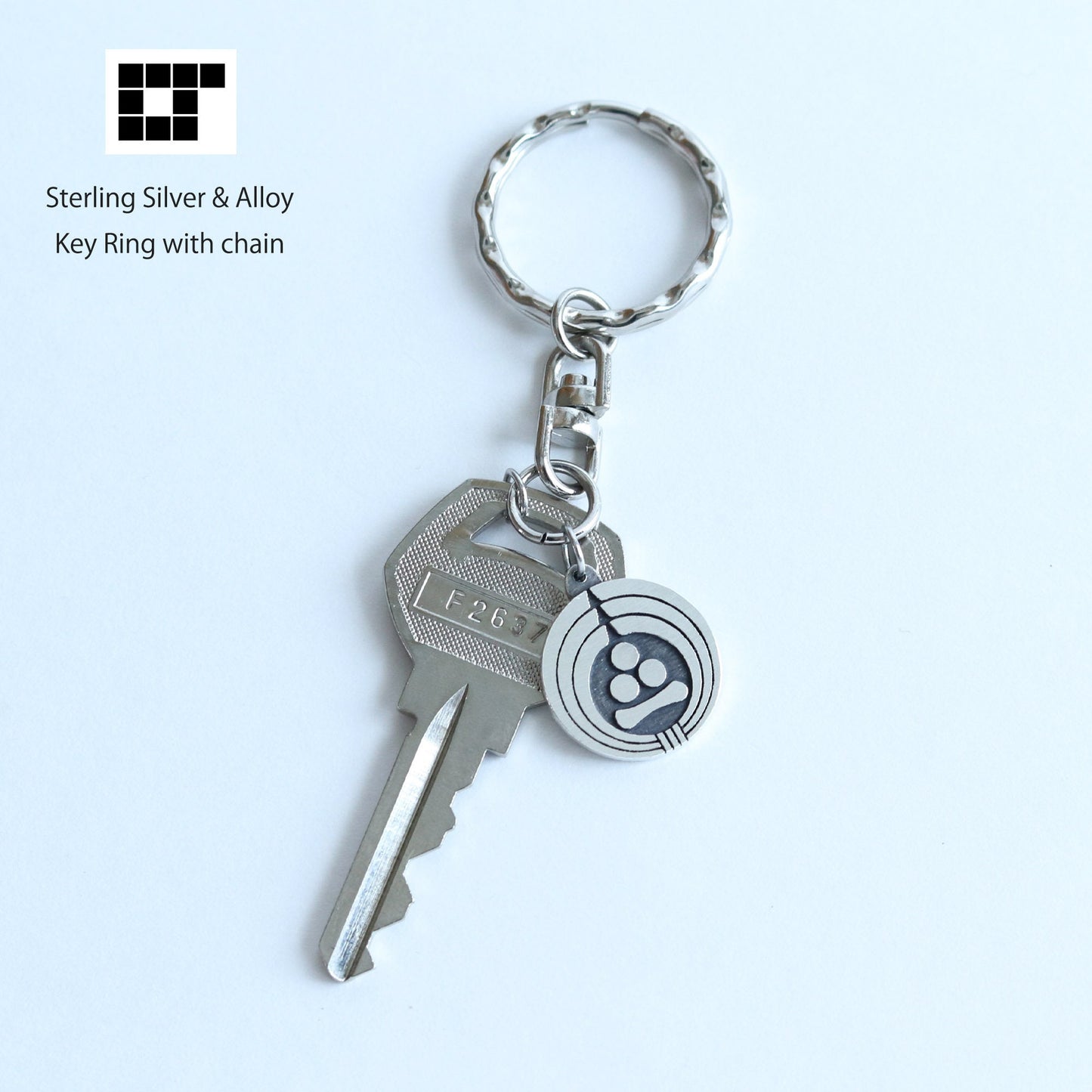 Key chain - Three stars and one in Noshi circle - 熨斗輪に三ツ星に一