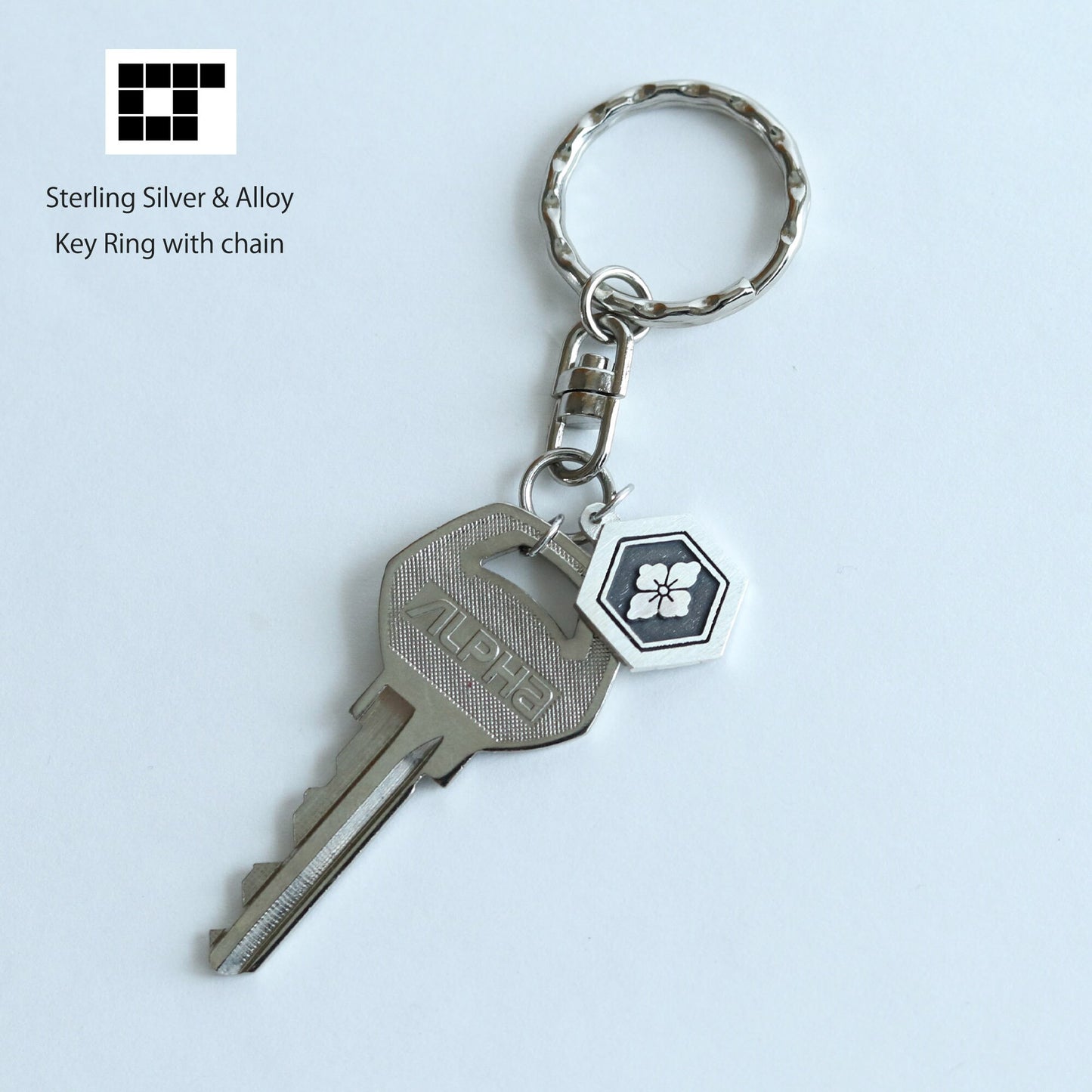 Key chain - Hanabishi in a hexagon - 亀甲花菱