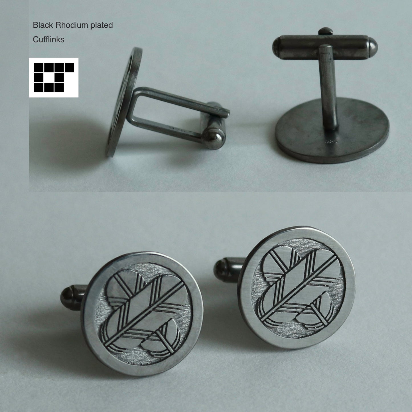 Tie tack - Crossing hawk fethers in a circle - 丸に違い鷹の羽