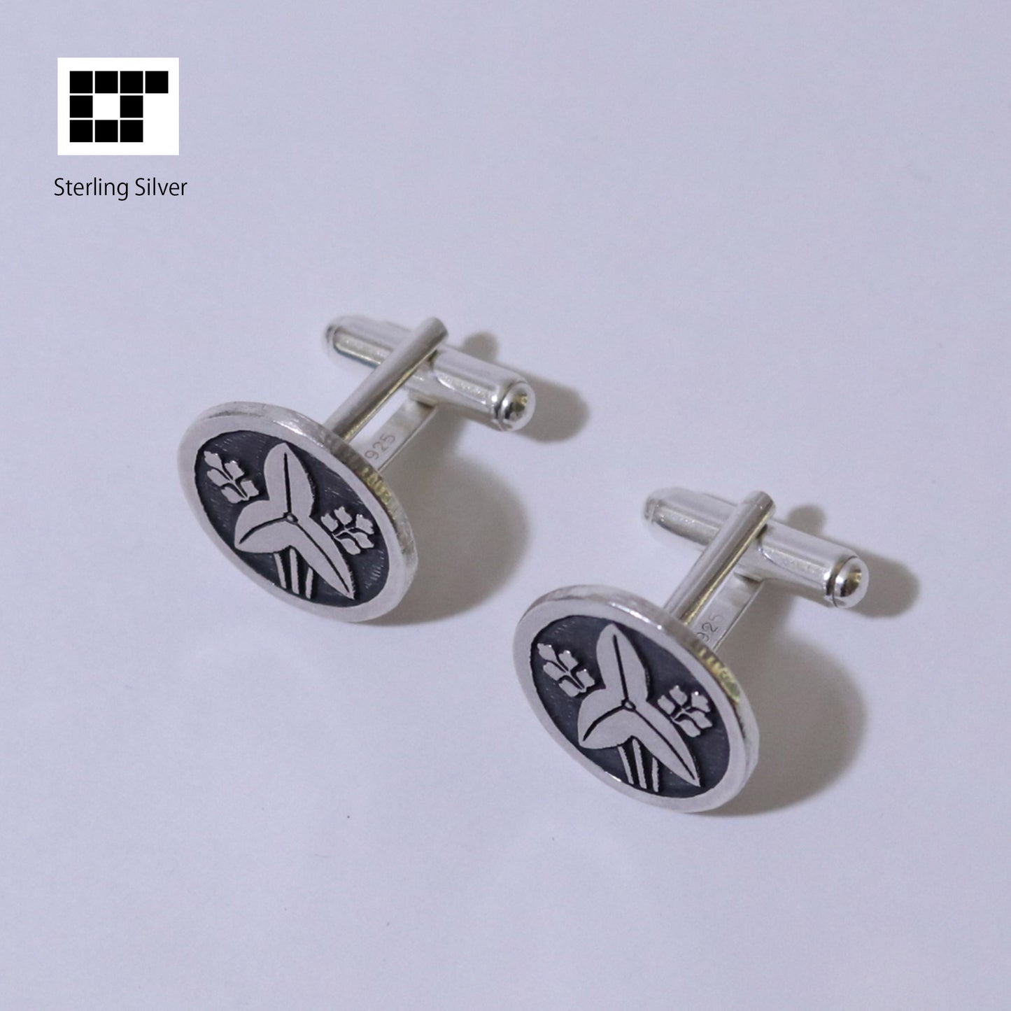 Tie tack -Standing alismatis rhizoma in a circle - 丸に立ち沢瀉