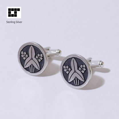Tie tack -Standing alismatis rhizoma in a circle - 丸に立ち沢瀉