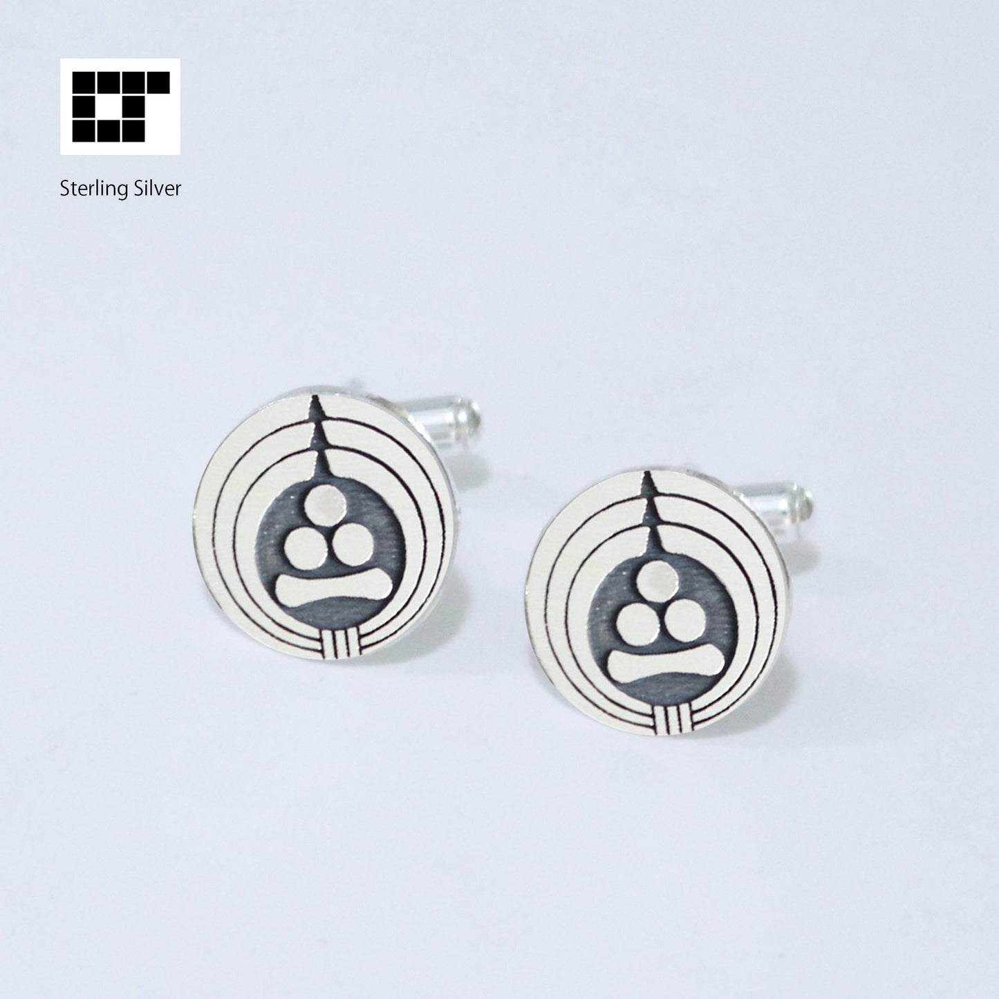 Tie tack- Three stars and one in Noshi circle - 熨斗輪に三つ星に一