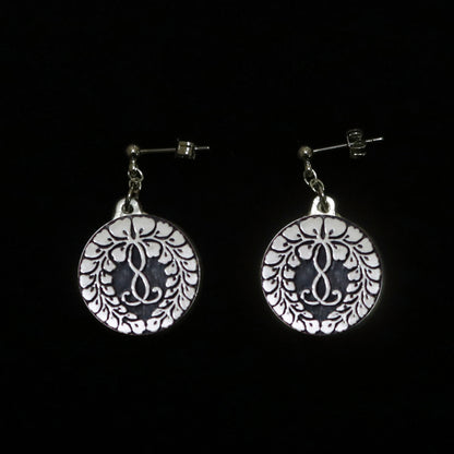 Kamon Earrings - Rokujou Wisteria  : 六條藤