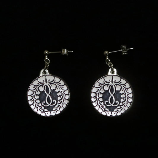 Kamon Earrings - Rokujou Wisteria  : 六條藤
