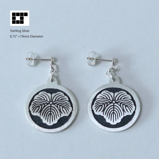 Earrings - Ivy in a circle - Maruni Tsuta - 丸に蔦