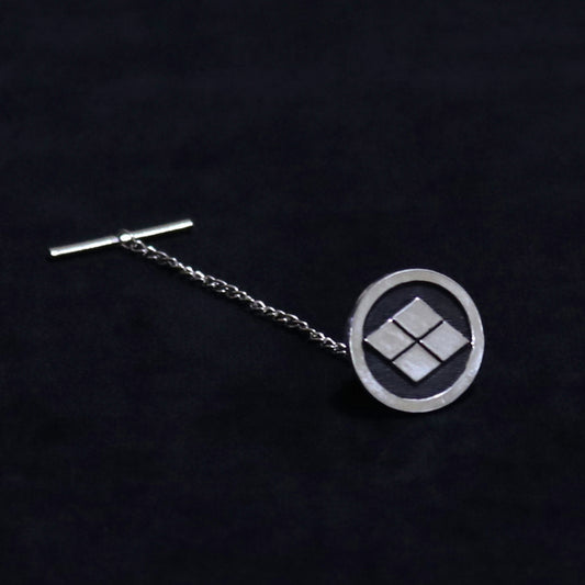 Tie tack - Takeda-hishi in a circle - 丸に武田菱