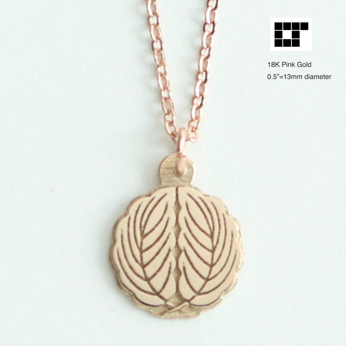 1/2"=13mm Pendant - Daki Kashiwa - 抱き柏 - Cuddling Oaks