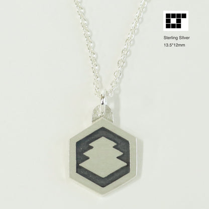 Earrings - Ogasawara mon in Hexagon　：亀甲に三階菱　： Kikkoni Sankaihishi ：Three stories Logenze in Turtle shell