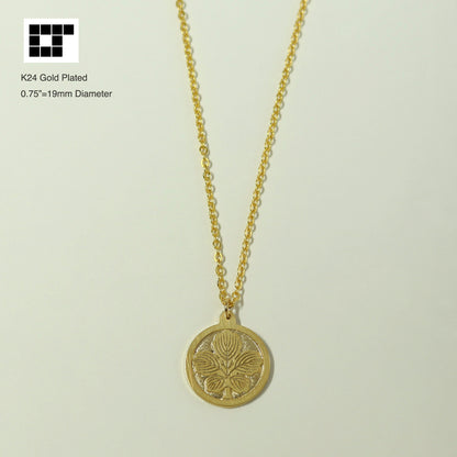 Pendant - Maruni Tachi Kajinoha - 丸に立ち梶の葉　