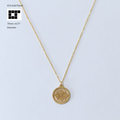 Pendant - Swords and Hanabishi in a circle - 丸に剣花菱