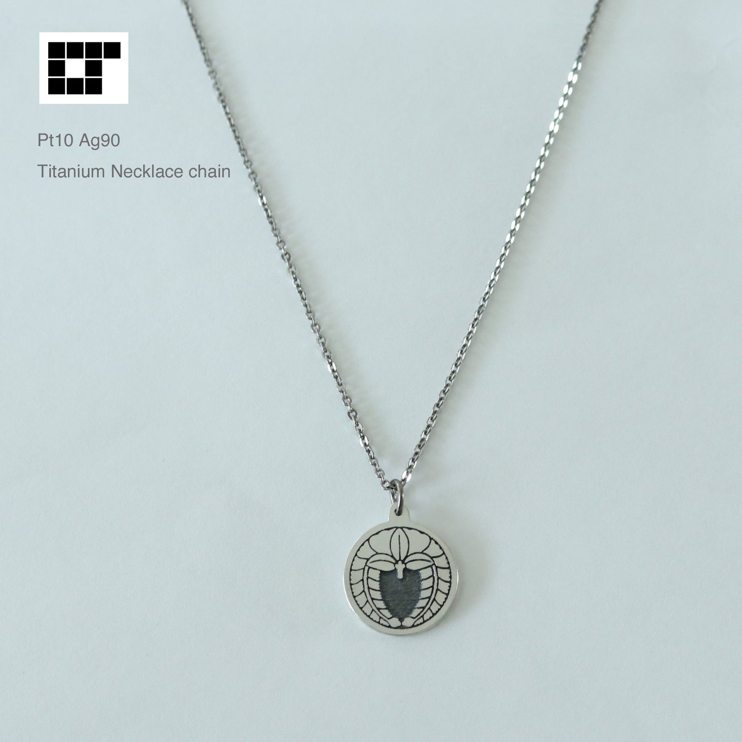 Pendant -  Weeping Wisteria in a circle - 丸に下り藤