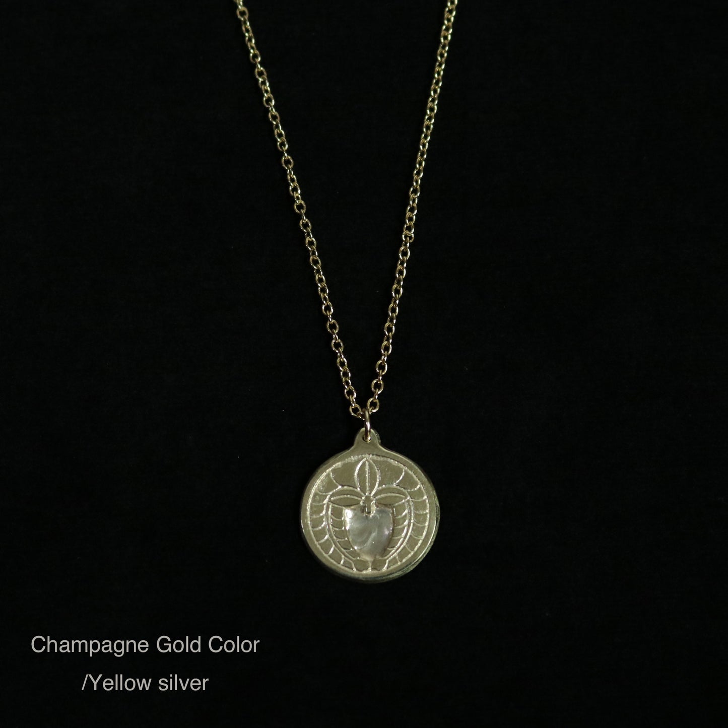 Pendant -  Weeping Wisteria in a circle - 丸に下り藤