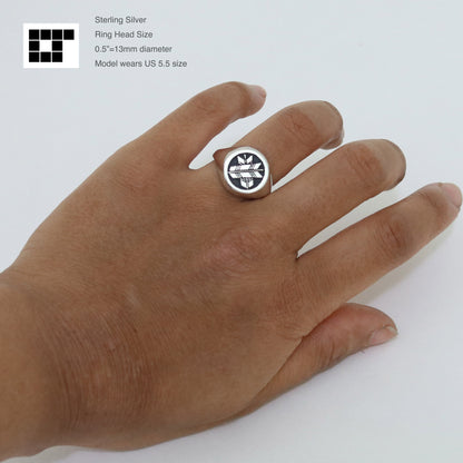 Signet Ring - Maruni chigay-ya - Crossing Arrows in a circle