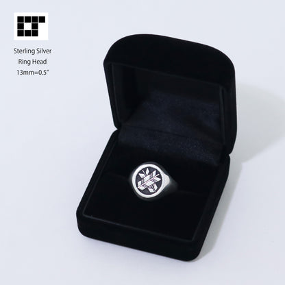 Signet Ring - Maruni chigay-ya - Crossing Arrows in a circle