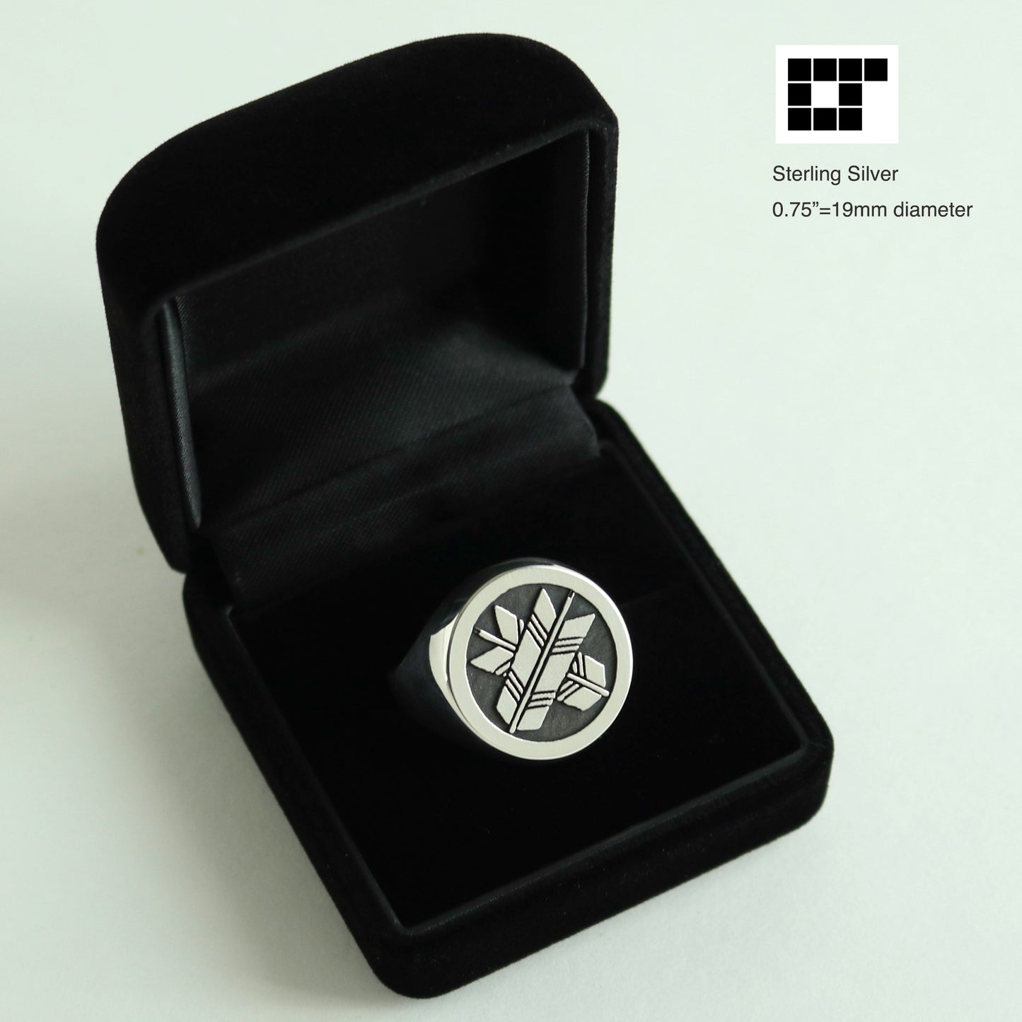 Signet Ring - Maruni chigay-ya - Crossing Arrows in a circle