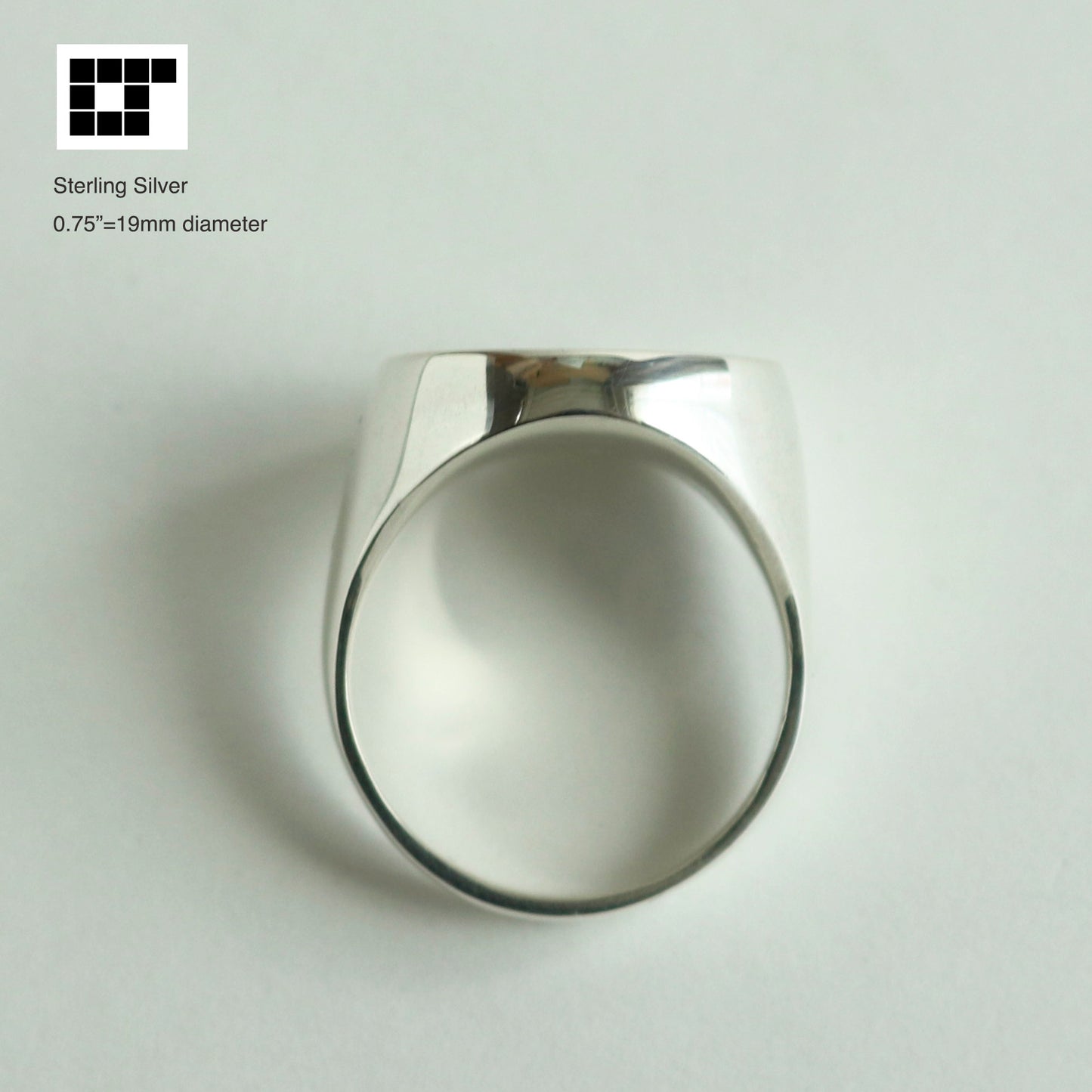 Signet Ring - Mandarine Orange in a circle - 丸に橘