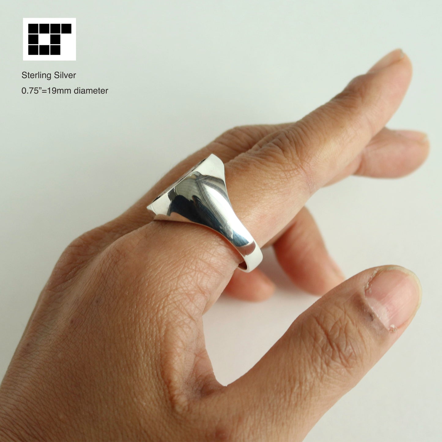 Signet Ring - Mandarine Orange in a circle - 丸に橘