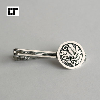 Cufflinks - Butterfly in a circle - 丸にあげは蝶