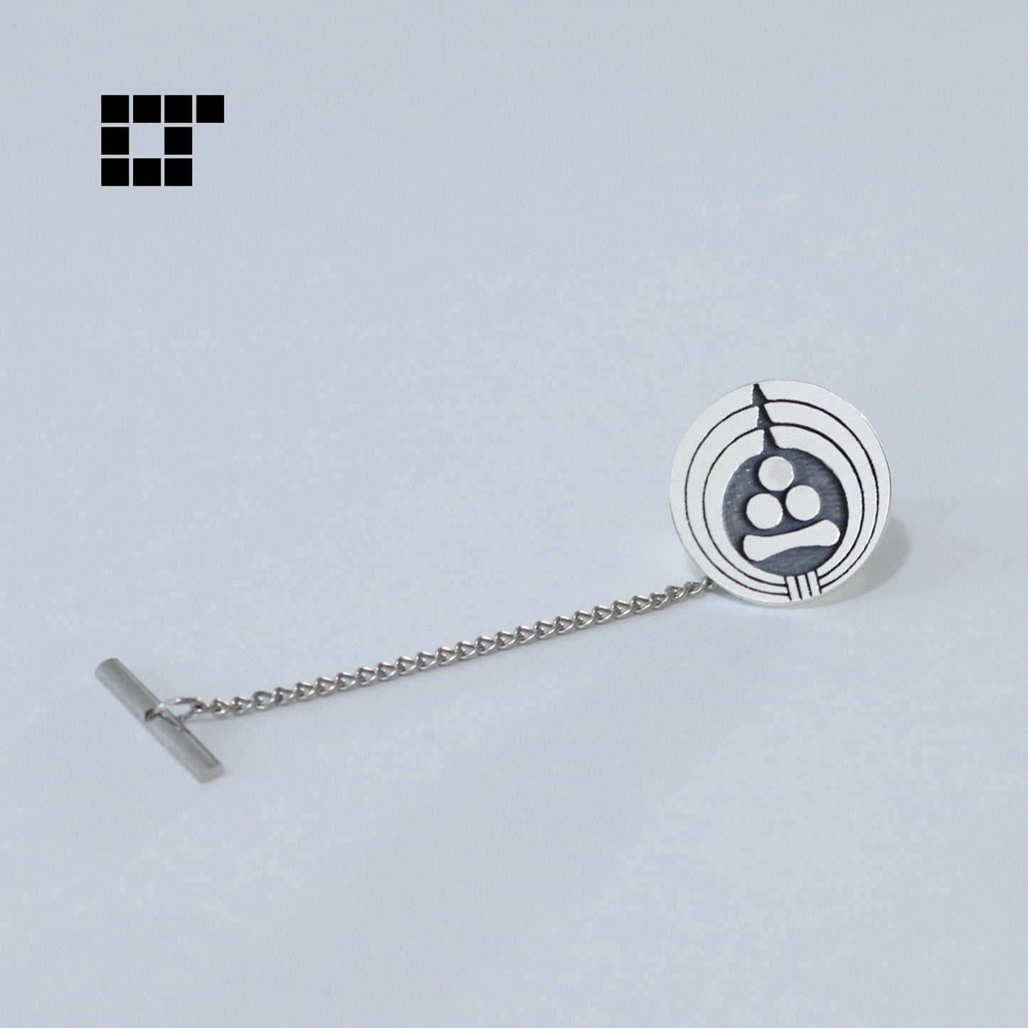 Tie tack- Three stars and one in Noshi circle - 熨斗輪に三つ星に一