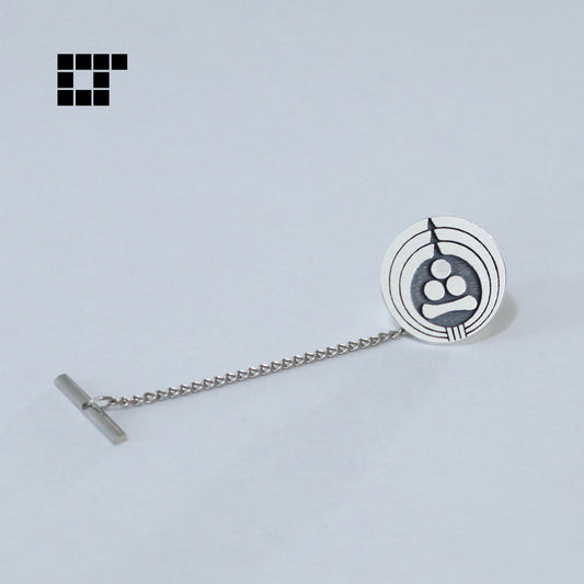 Tie tack- Three stars and one in Noshi circle - 熨斗輪に三つ星に一