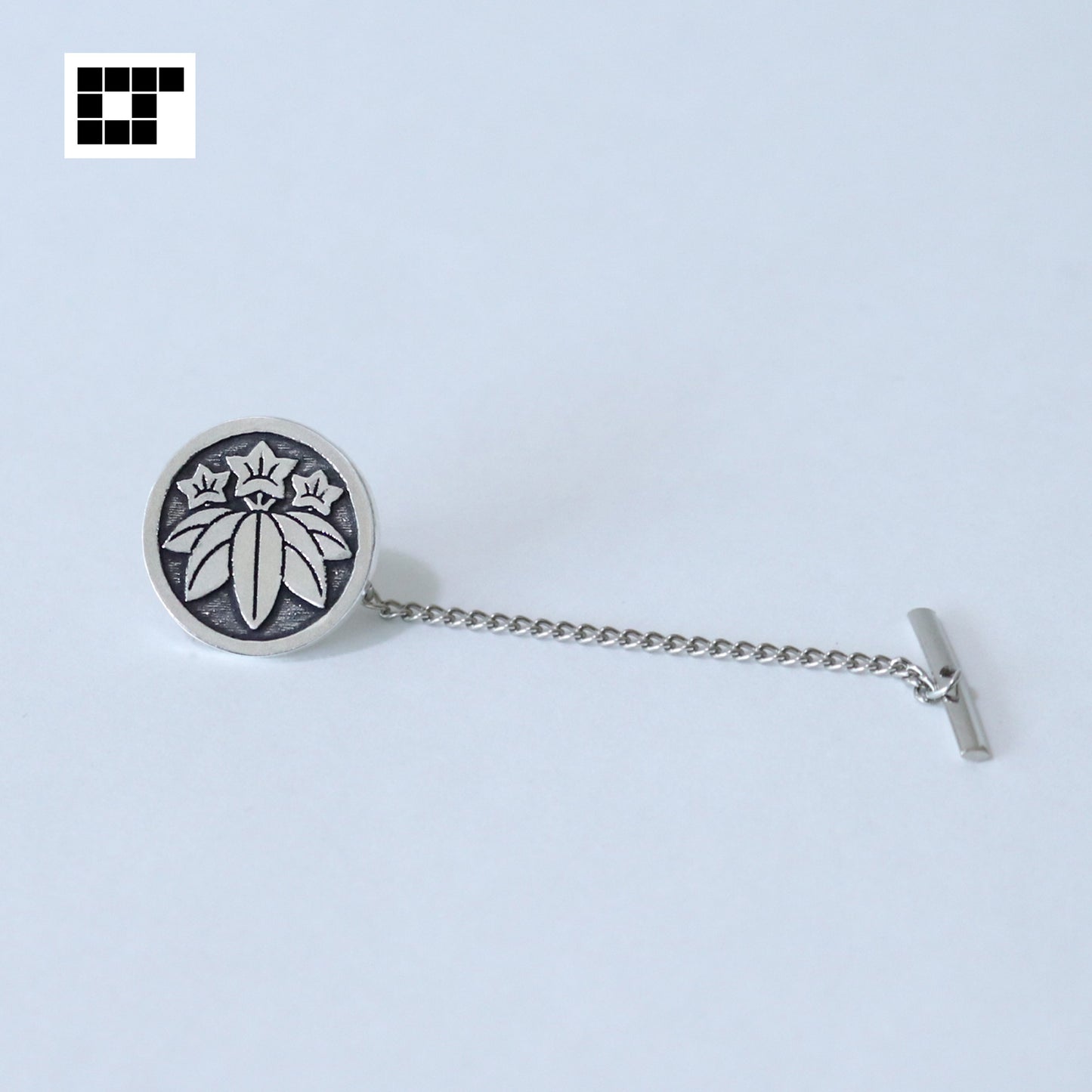 Tie tack - Maruni sasarindo - 丸に笹竜胆