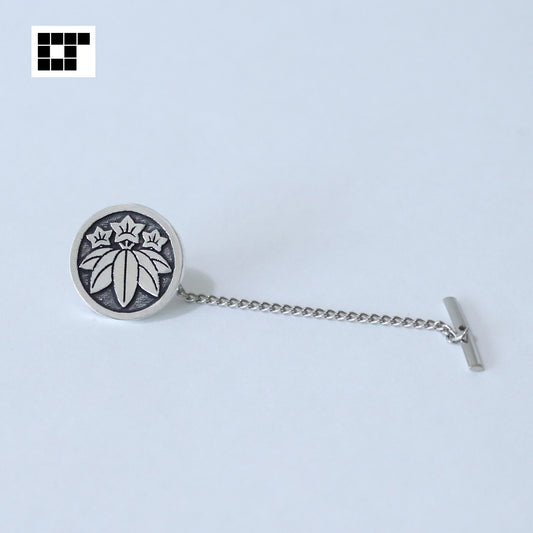 Tie tack - Maruni sasarindo - 丸に笹竜胆