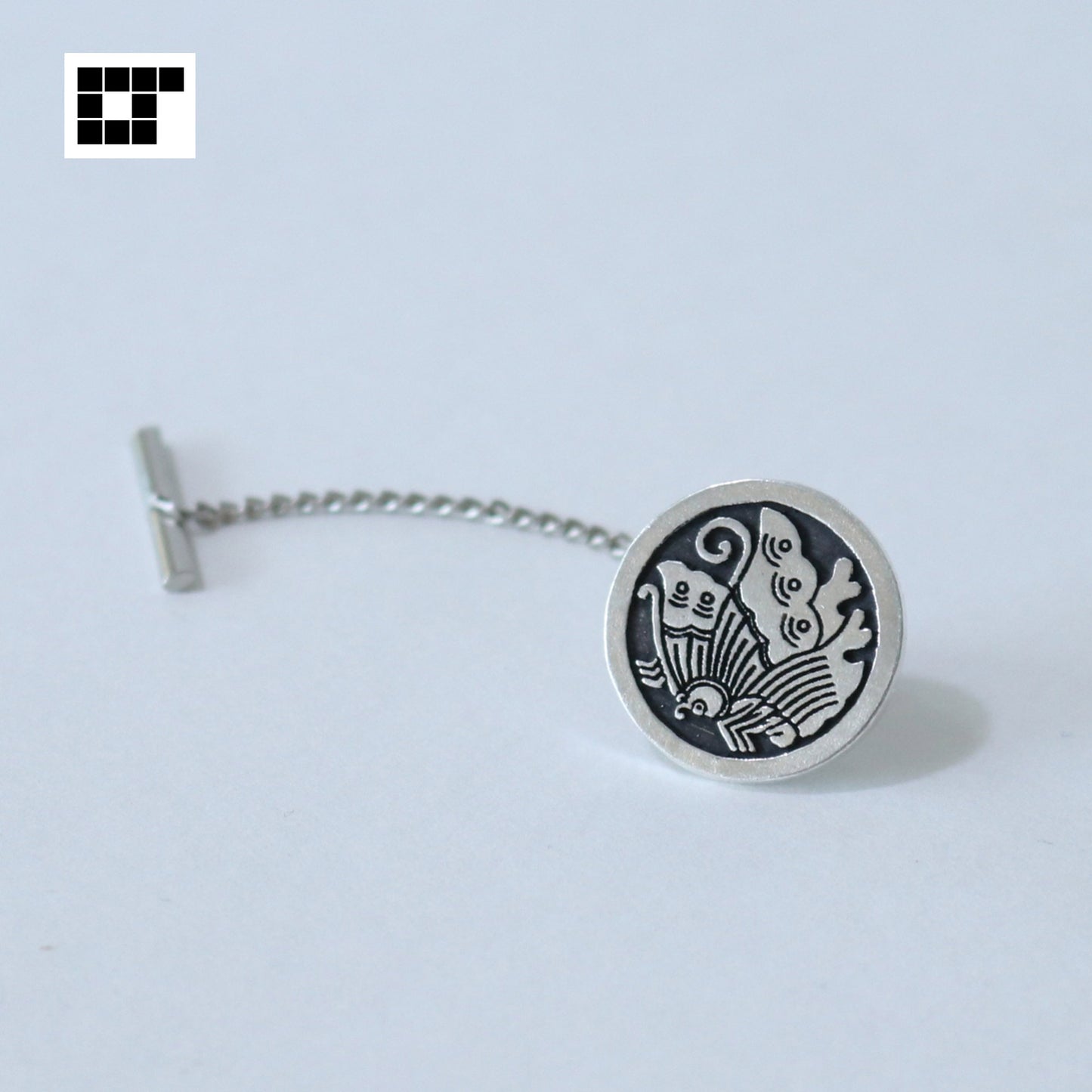 Cufflinks - Butterfly in a circle - 丸にあげは蝶