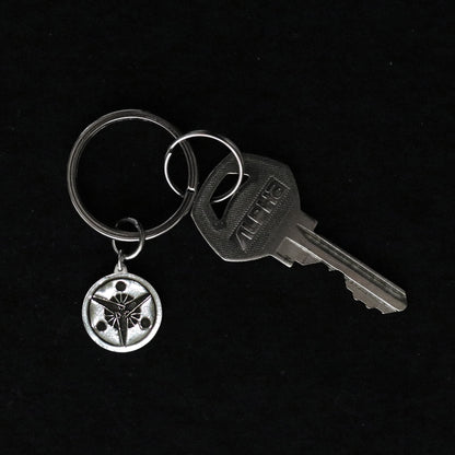 Three fans having suns in a circle - Japanese Clan Crest - Kamon - Key holder