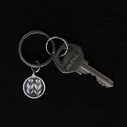 Hawk Feathers in a circle - Japanese Kamon Keyholder - Japanese family crest