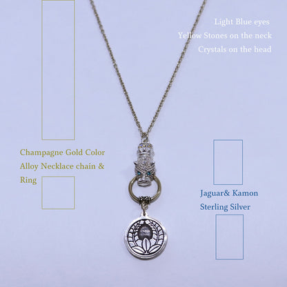 Kamon Jaguar Necklace - Going up Wisteria in a circle