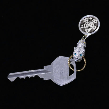 Kamon Jaguar Key accessory - Hikone Tachibana in a circle
