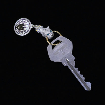 Kamon Jaguar Key accessory - Weeping Wisteria in a circle