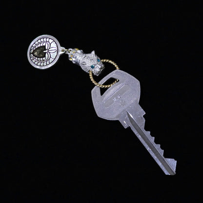 Kamon Jaguar Key accessory - Weeping Wisteria in a circle