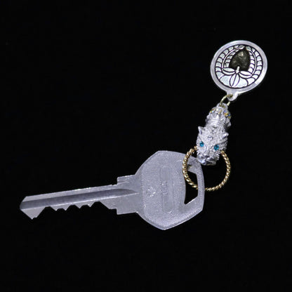 Kamon Jaguar Key accessory - Weeping Wisteria in a circle