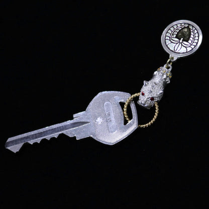 Kamon Jaguar Key accessory - Weeping Wisteria in a circle