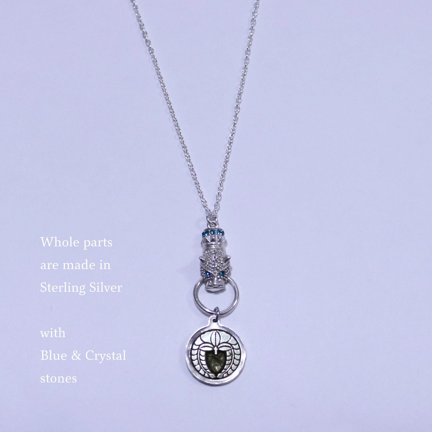 Kamon Jaguar Necklace - Weeping Wisteria in a circle