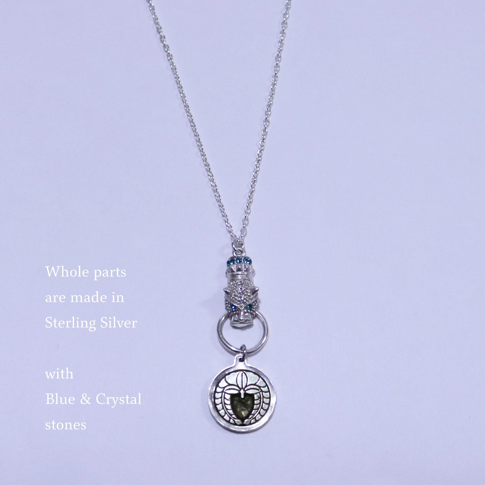 Kamon Jaguar Necklace - Weeping Wisteria in a circle