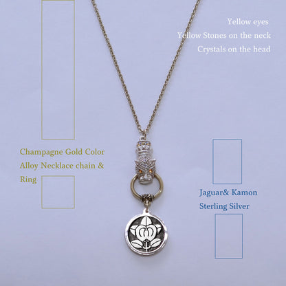 Kamon Jaguar Necklace - Hikone Tachibana - Hikone Mandarine Orange