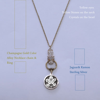 Kamon Jaguar Necklace - Hikone Tachibana - Hikone Mandarine Orange