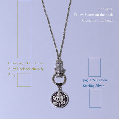 Kamon Jaguar Necklace - Hikone Tachibana - Hikone Mandarine Orange