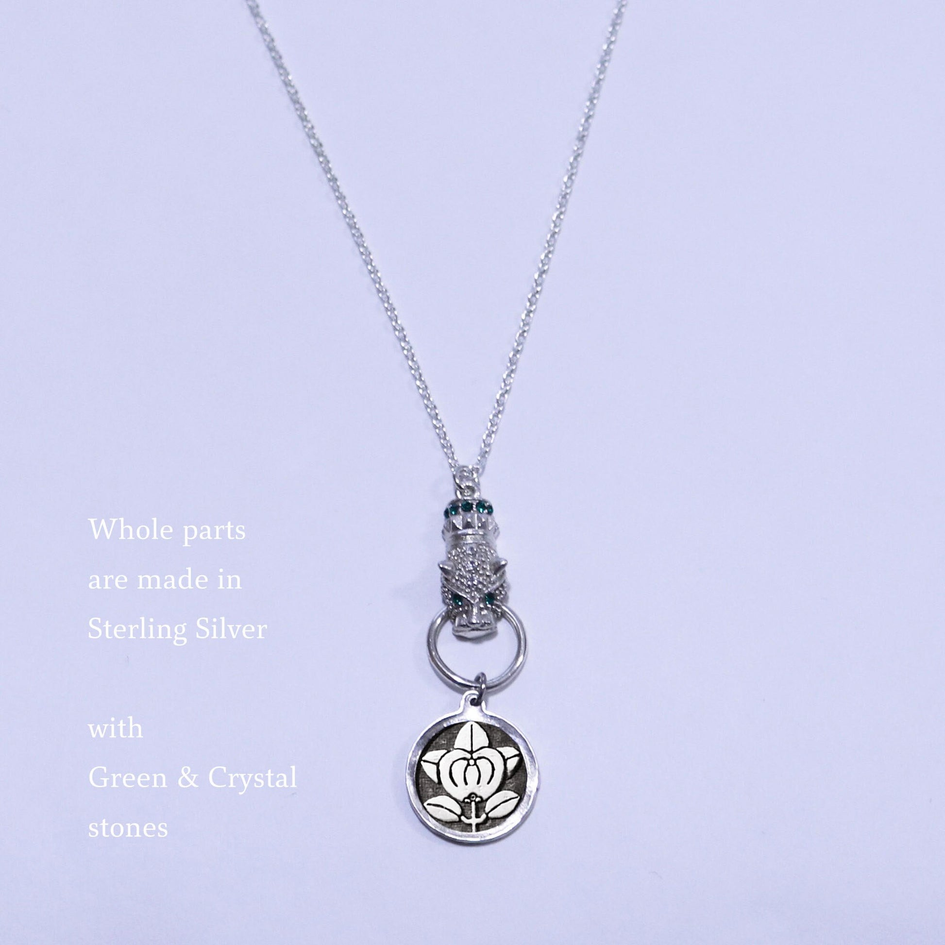 Kamon Jaguar Necklace - Hikone Tachibana - Hikone Mandarine Orange