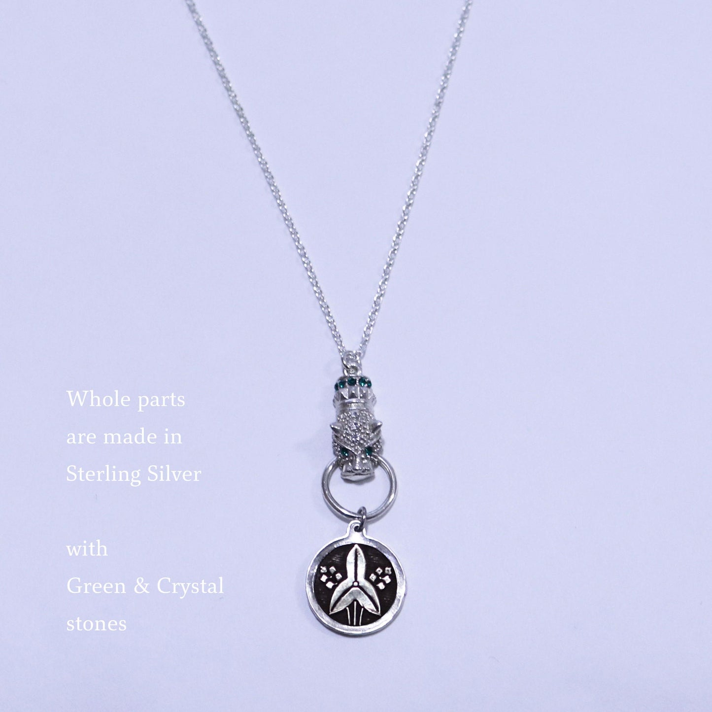 Kamon Jaguar Necklace -   in a circle - Japanese Kamon