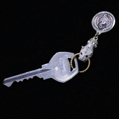Kamon Jaguar Key accessory -  Crane in a circle