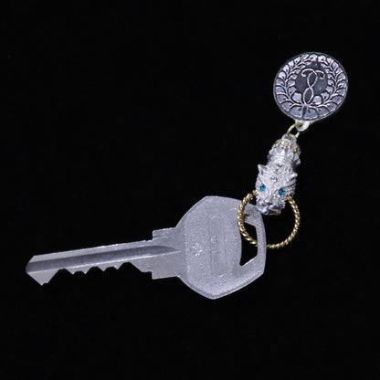 Kamon Jaguar Key accessory -  Rokujo Wisteria in a circle