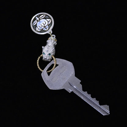 Kamon Jaguar Key accessory -  Mandarine Orange in a circle