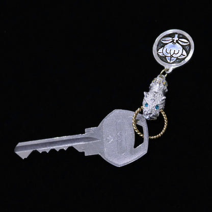 Kamon Jaguar Key accessory -  Mandarine Orange in a circle