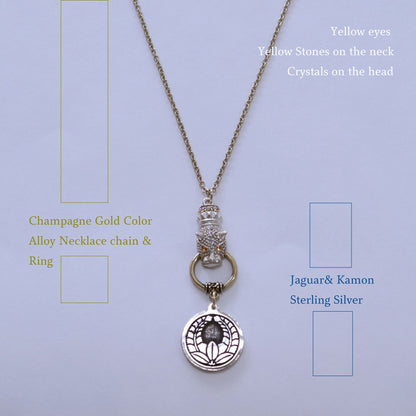 Kamon Jaguar Necklace - Going up Wisteria in a circle