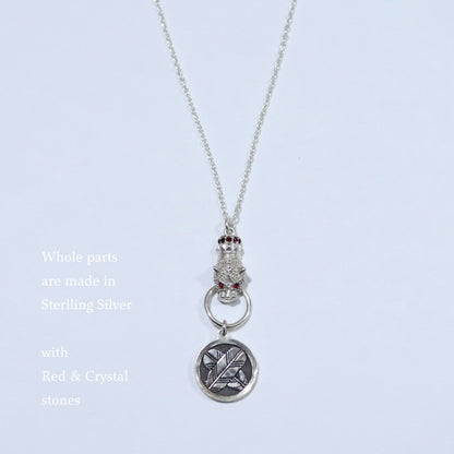 Kamon Jaguar Necklace - Going up Wisteria in a circle